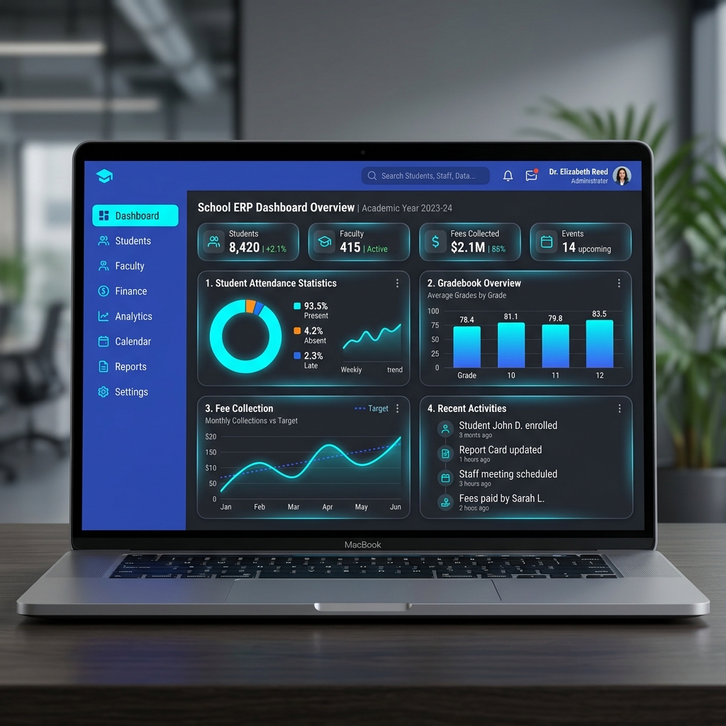 Ganesh Computers School & College ERP Dashboard